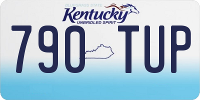 KY license plate 790TUP