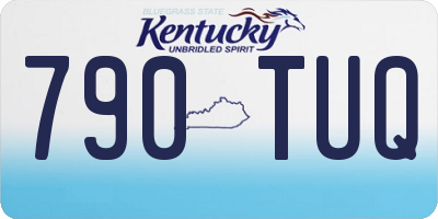 KY license plate 790TUQ
