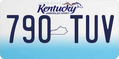 KY license plate 790TUV