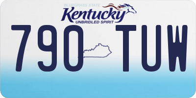 KY license plate 790TUW
