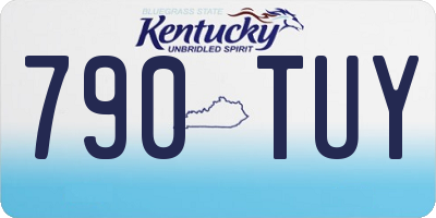KY license plate 790TUY