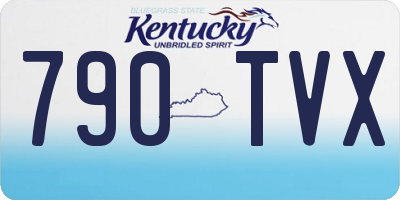 KY license plate 790TVX