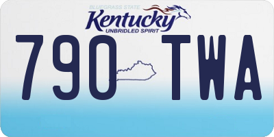 KY license plate 790TWA