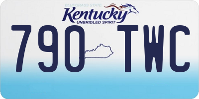 KY license plate 790TWC