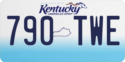 KY license plate 790TWE