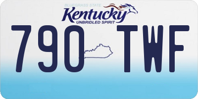 KY license plate 790TWF