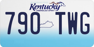 KY license plate 790TWG