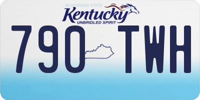 KY license plate 790TWH