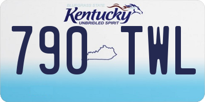 KY license plate 790TWL