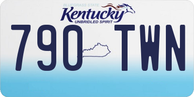 KY license plate 790TWN