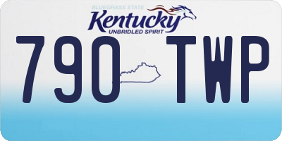 KY license plate 790TWP