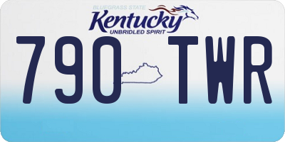 KY license plate 790TWR
