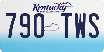 KY license plate 790TWS