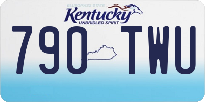 KY license plate 790TWU