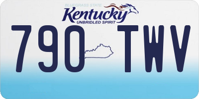 KY license plate 790TWV