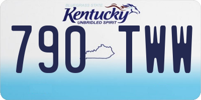KY license plate 790TWW
