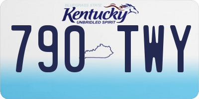 KY license plate 790TWY