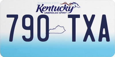 KY license plate 790TXA