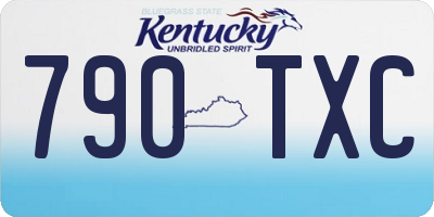 KY license plate 790TXC