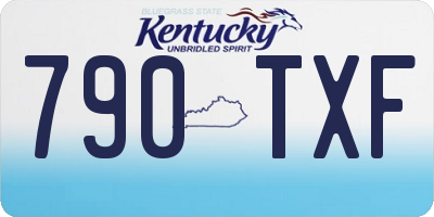 KY license plate 790TXF