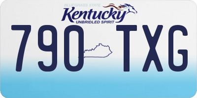 KY license plate 790TXG