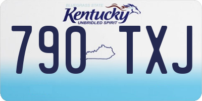 KY license plate 790TXJ