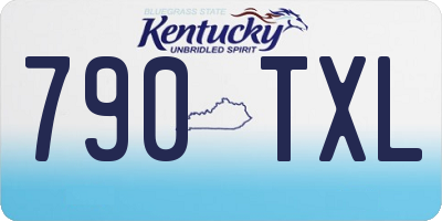 KY license plate 790TXL