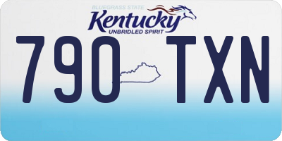 KY license plate 790TXN