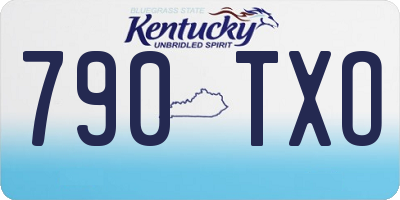 KY license plate 790TXO