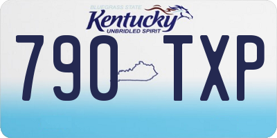 KY license plate 790TXP