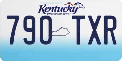 KY license plate 790TXR