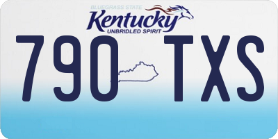 KY license plate 790TXS