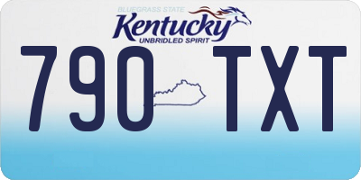 KY license plate 790TXT