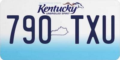 KY license plate 790TXU