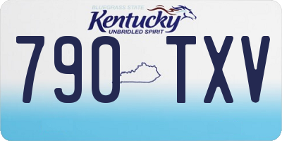 KY license plate 790TXV