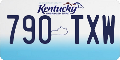 KY license plate 790TXW