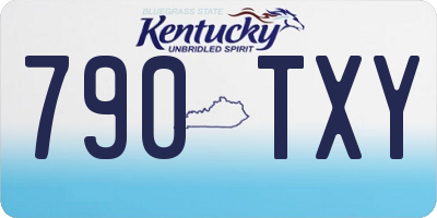 KY license plate 790TXY