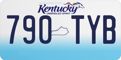 KY license plate 790TYB