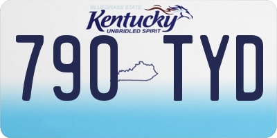 KY license plate 790TYD
