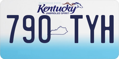 KY license plate 790TYH