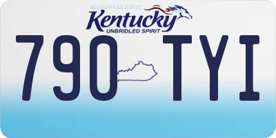 KY license plate 790TYI