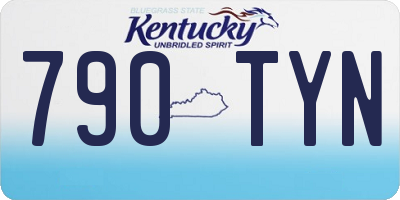KY license plate 790TYN