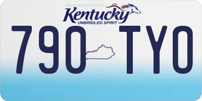 KY license plate 790TYO