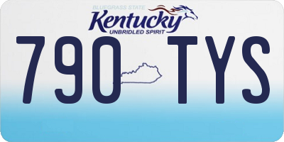 KY license plate 790TYS