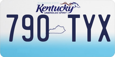 KY license plate 790TYX
