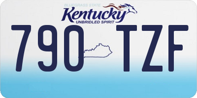 KY license plate 790TZF