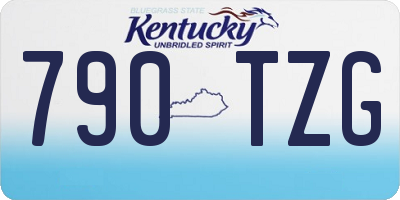 KY license plate 790TZG