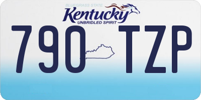 KY license plate 790TZP