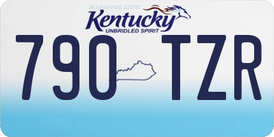 KY license plate 790TZR