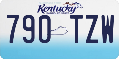 KY license plate 790TZW